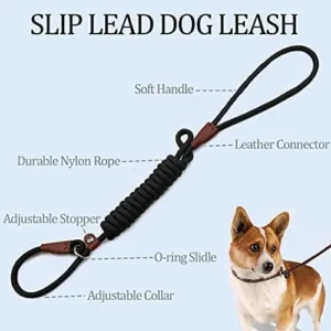 MayPaw Slip Lead Control Leash for Dogs No Pull, 13+ Colors Classic Dog Leash 7FT Pet Leash, 1/4” Rope Leash for Small Medium Animals