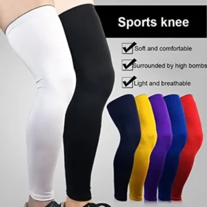 Mcolics Sports Non Slip Compression Full Knee Leg Long Sleeves for Adult Men Women Thigh Calf Support for Basketball Football