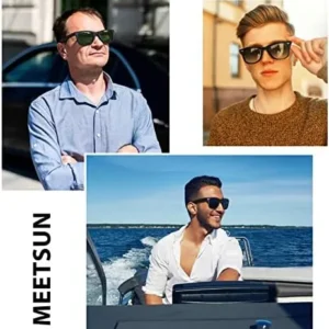 MEETSUN Retro Polarized Sunglasses for Women Men Classic Mirror Lens Driving Sun Glasses 100% UV Protection (3 Pack)