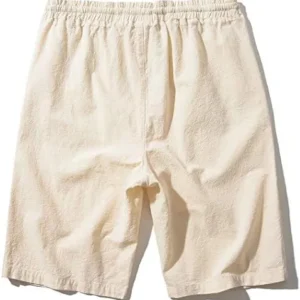 Men’s Linen Casual Classic Fit 11 Inch Inseam Elastic Waist Shorts With Drawstring