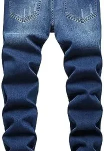 Men’s Slim Fit Stretch Jeans Ripped Skinny Jeans for Men, Fashion Straight Leg Comfort Flex Waist Cargo Denim Pants