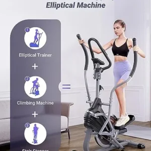 MERACH Elliptical Machine for Home 3 in 1 Cardio Climber Stepping Elliptical Machine with MERACH App, Compact Elliptical Training Machines Total Body Fitness 16-Level Ultra-Quiet Magnetic Resistance