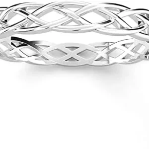 Metal Factory 925 Sterling Silver Celtic Knot Eternity Band Ring