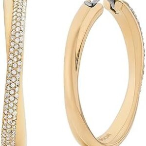 Michael Kors Gold-Tone Hoop Earrings for Women; Huggie Earrings for Women; Stainless Steel Earrings; Jewelry for Women