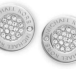 Michael Kors Silver-Tone Stud Earrings for Women; Stainless Steel Earrings; Jewelry for Women