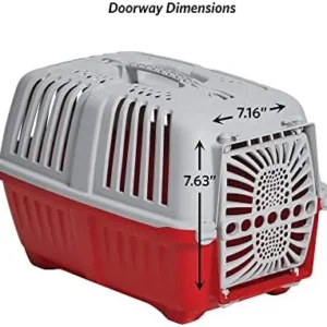 MidWest Homes for Pets Spree Travel Pet Carrier, Red | Hard-Sided Pet Kennel Ideal for Toy Dog Breeds, Small Cats & Small Animals | Dog Carrier Measures 19.1L x 12.5 W x 13H – Inches