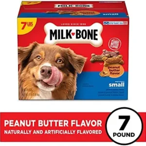 Milk-Bone Peanut Butter Flavor Dog Treats, Small Biscuits, 7 Pounds