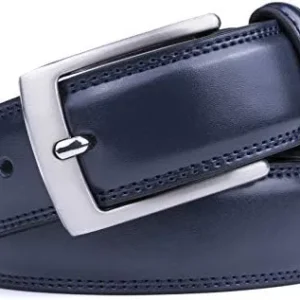 MILORDE Men’s Genuine Leather Dress Belt, Handmade, 100% Cow Leather, Fashion & Classic Designs for Work Business and Casual