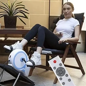 Mini Electric Bike Silent Electric Pedal Exerciser Fitness Motorized Pedal Exercise Bike Rehabilitation for Legs and Arms Anti-Slip Pedal Under Desk Bike at Home Office and Gym