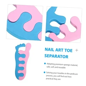 Mipcase 10pairs Toe Splitter Nail Art Accessories Beauty Tools Hammer Toe Corrector Silicone Nail Tools Bunion Relief Tool Toe Straightener Yoga Toe Separators Eversion Woman Sponge Gasket