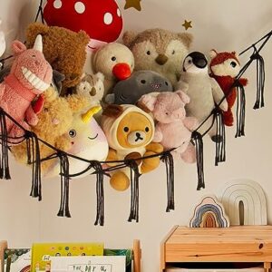 mirolam Stuffed Animals Storage Hammock Net Corner Large Toy Hammock Hanging Organizers Storage Home Living Room Decor Cute Funny Stuff Gifts Decorations