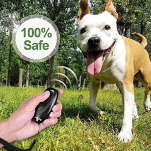 MODUS Ultrasonic Bark Control Device, Anti Barking Device Dog Training Aid 2 in 1 Control Range of 16.4 Ft W/Anti-Static Wrist Strap LED Indicate Walk a Dog Outdoor