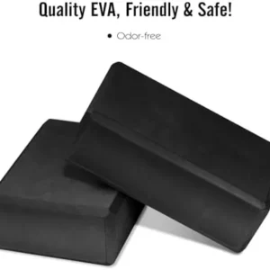 MoKo Thin Yoga Blocks 2 Pack, 9″ x 6″ x 3″ High Density EVA Foam Yoga Block Exercise Bricks, Eco Friendly & Lightweight, Increase Flexibility & Balance, Great For Stretching & Holding Poses