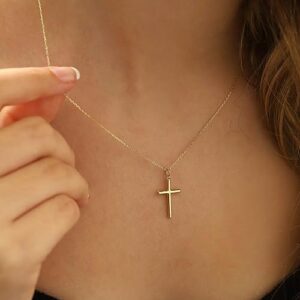 MONOZO Cross Necklace for Women – 14K Gold Plated Cross Necklace Layered Gold Cross Necklace Tiny Sideway Cross Choker Necklace Gold Cross Necklaces for Women Trendy Gold Jewelry Gifts for Women Girls