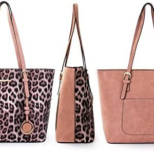 Montana West 3pcs Handbag Set Leopard Print Tote Bag for Women