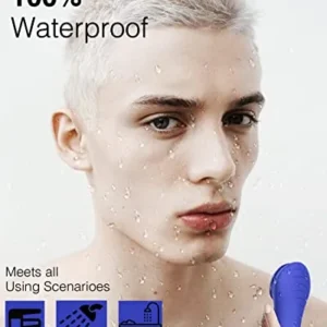 NågraCoola CLIE Facial Cleansing Brush, Waterproof and Rechargeable Face Scrub Brush for Men & Women, Cleansing, Exfoliating and Massaging, Electric Face Scrubber – Blue