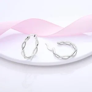 NARMO 925 Sterling Silver Hoop Earrings for Women Hypoallergenic Lightweight Simple Huggie Hoop Earrings Twisted Hoop Earrings Colorful Cubic Zirconia Hoop Earrings Cute Sloth Earrings for Girls