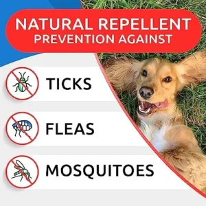 Natural Flea and Tick Prevention Chews for Dogs – Chewable Tablets for Dogs – All Breeds and Ages – Made in USA Flea and Tick Remover Supplement – Bacon – 120 Treats