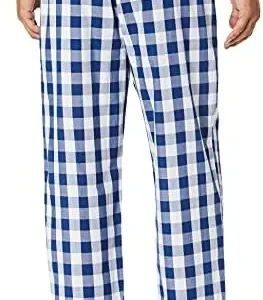 Nautica mens Soft Woven 100% Cotton Elastic Waistband Sleep Pajama Pant