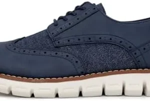 Nautica Men’s Wingtip Oxford Lace-Up Sneakers for Dress and Walking – Stylish and Comfortable Choice for Oxford Business Casual and Everyday Comfort