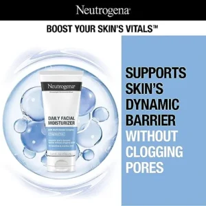 Neutrogena Fragrance Free Daily Facial Moisturizer, Face & Neck Moisturizer for Sensitive Skin with Vitamin B3, Pro-Vitamin B5 & Vitamin E Supports Skin’s Dynamic Barrier, 3.4 fl. oz