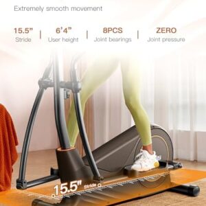 Niceday Elliptical Machine, Elliptical Exercise Machine for Home with Hyper-Quiet Magnetic Driving System, Elliptical Trainer with 15.5IN-18IN Stride, 16 Resistance Levels, 400LBS Loading Capacity