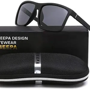 NIEEPA Men’s Sports Polarized Sunglasses Square Frame Glasses NP1007