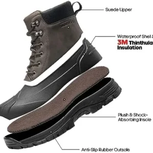 NORTIV 8 Mens Boots Lightweight Casual Waterproof Slip Resistance Work Boot