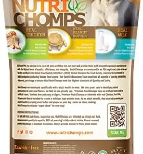 NutriChomps Dog Chews, 6-inch Braids, Easy to Digest, Rawhide-Free Dog Treats, Healthy, Real Chicken, Peanut Butter and Milk flavors, Pack of 4