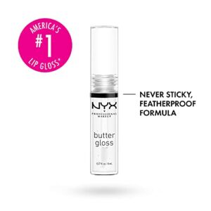 NYX PROFESSIONAL MAKEUP Butter Gloss, Non-Sticky Lip Gloss – Sugar Glass (Clear)