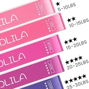 Odlila Resistance Bands, Exercise Workout Bands for Women and Men, 5 Set of Stretch Bands for Booty Legs, Exercise Loop Bands for General Exercise, Stretching and Strength Training