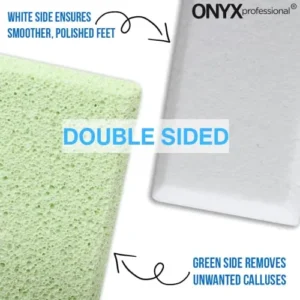 Onyx Professional 2 in 1 Pumice Stone, 100% Siliglass Callus Remover for Feet, Elbows, Knees, Dead Skin, Heels, Hands, Foot File Scrubber Exfoliator Removes Hard, Rough, Dry Skin