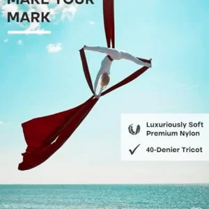 Orbsoul Aerial Silks + Yoga Hammock (Professional Grade) Includes Premium 100% Aerial Nylon Tricot Silks, Full Rigging Hardware and Easy Set-up Guide