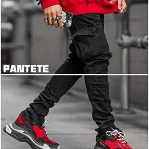 Pantete Mens Slim Fit Jeans 7 Pockets Stretch Skinny Denim Pencil Pants Nova Fashion