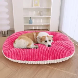 Patas Lague Reversible Orthopedic Dog Bed for Small Dogs, Memory Foam Supportive Therapy Fillings Deep Sleep Pet Beds with Removable Cover Soft Warm Washable Cat Cuddler Bed Hot Pink 24”x16”