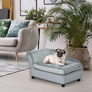 PawHut Luxury Fancy Dog Bed for Small Dogs with Hidden Storage, Small Dog Couch with Soft 3″ Foam, Dog Sofa Bed, Cushy Dog Bed, Modern Pet Furniture for Puppies and Little Breeds, Gray