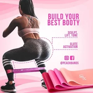 Peach Bands Resistance Bands Set – Exercise Workout Bands for Legs and Butt