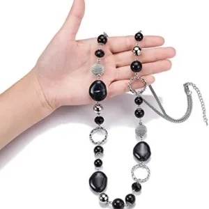 PEARL&CLUB Long Beaded Necklaces For Women – Sweater Chain Fashion Jewelry Necklace Gifts For Women