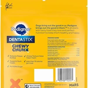 Pedigree DentaStix Chewy Chunx Dental Treats, Small/Medium Dog – 4 oz.