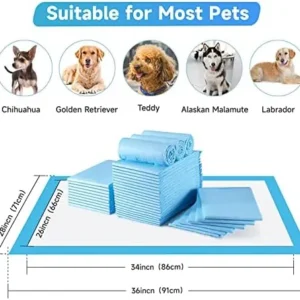 Peszung Pee Pads for Dogs Extra Large，28″X36″ Dog Training & Behavior aids, Large Dog Pads, Puppy Pads, Potty Training Pads, Super Absorbent Leak Proof. Dog|Cat|Rabbit Pet Supplies (40 Ct)