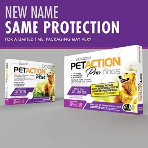 Pet Action Plus Flea & Tick Treatment for Large Dogs, 45-88 lbs, 3 Month Supply