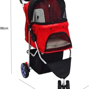 Pet Stroller Dog Stroller Pet Travel Stroller Travel Out Puppy Cat Pet Stroller Swivel Car Foldable Carrier 3 Wheels Dog and Cat Stroller