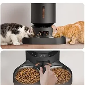 PETLIBRO Automatic Cat Feeder, WiFi Connected, Adjustable Meal Splitter, Fresh Food Storage, Multiple Pet Use, Stainless Steel