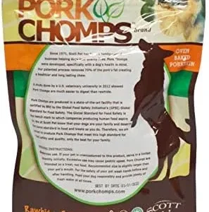 Pork Chomps Baked Pork Skin Dog Chews, 5-inch Mini Twists, Real Chicken Wrap, 12 Count