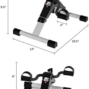 Portable Under Desk Stationary Fitness Machine Collection – Indoor Exercise Pedal Machine Bike for Arms, Legs, Physical Therapy or Calorie Burn by Wakeman Fitness