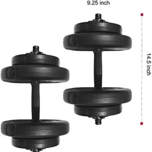 Powergainz Contoured Handle Cast Iron Adjustable Dumbbell Weight Set, 40-Pound Pair, 105-Pound Pair, 200-Pound Pair