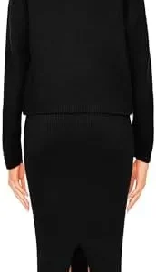 PRETTYGARDEN Womens 2024 Fall Two Piece Outfits Ribbed Knit Long Sleeve Pullover Sweater And Bodycon Midi Skirt Sets