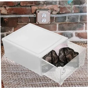 PRETYZOOM Box Stackable Home Wardrobe Storage Boxes Housewarming Gift Gifts for Housewarming Storage Bins Plastic Drawers Foldable Dresser Organizer Drop Lid Storage Cases Sock Hat