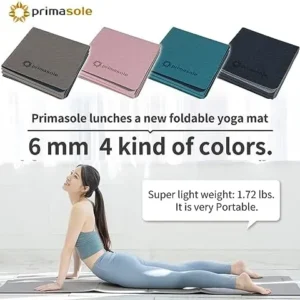 Primasole Folding travel yoga mat 6 mm Non-Slip Lightweight Yoga TPE eco-friendly material