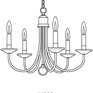 Progress Lighting P4008-31 Five Light Chandeliers, 21-Inch Diameter x 16-Inch Height, Black